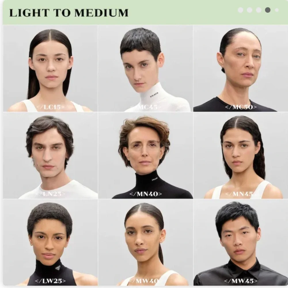 5 for 25⚡️Prada Reveal Skin Optimizing Soft Matte Foundation 3.3g Sample Card